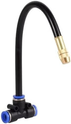 Brass misting Nozzle tee with Built-in Hose for Outdoor Cooling Systems, Adjustable 360° Rotation, Water Mist Nozzle Threaded Sprayer Atomizing Nozzle + 8mm tee Belt 40pc by Unknown