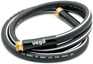 Vego Garden Leader Hose 6ft with Brass Thread and Swivel Grip Sleeve, 5/8" Leader Garden Water Hose with Male to Female Fittings for Garden & Yard by VegoGarden