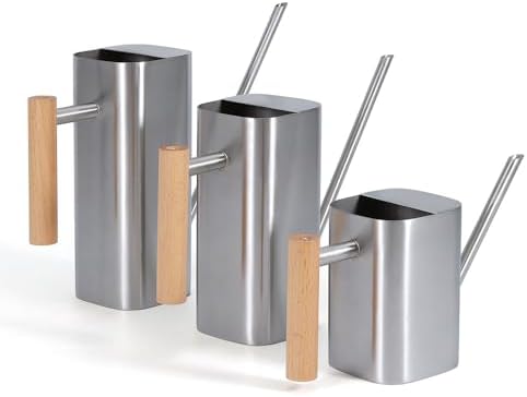 Stainless Steel Watering Can, 1L/35oz for Indoor Plants - Image 2