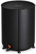 50 Gallon Collapsible Rain Barrel, Portable Rainwater Collection System, Rain Catcher Barrel with Spigots and Overflow Kit, Rain Water Barrel Collector for Garden, Black ﻿ by ANTSKU