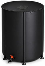 50 Gallon Collapsible Rain Barrel, Portable Rainwater Collection System, Rain Catcher Barrel with Spigots and Overflow Kit, Rain Water Barrel Collector for Garden, Black ﻿ by ANTSKU