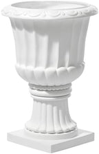 Classic Pedestal Urn Garden Planter, 30 Inch, White - Image 7