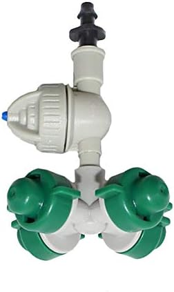 Garden Lawn Sprinkler Irrigation System 20 Pcs Fogger and Cross Misting Sprinkler with Anti-drip and 1/4" Single Barb Connector Hanging Sprinkler Garden Irrigation by Lrjskwzc