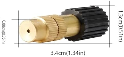 Adjustable Brass Atomizing Nozzle with Drip Connector, Micro Spray Drip Emitter, Adjustable Sprinkler Drip Sprayer Kit 50pc Copper Nozzle - Image 3