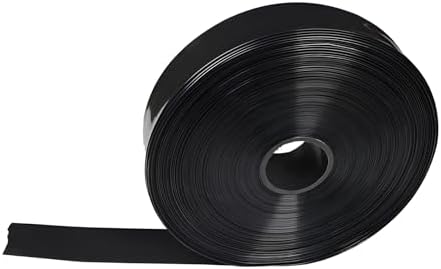 Black Flat Weeper Soaker Hose for Garden Beds, Drip Irrigation Outdoor Hose, Flexible Garden Hose for Vegetable Gardens, Flower Beds, Lawns, and Orchards 100m 1inch by Unknown