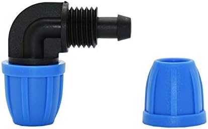 20pcs 3/8" Garden Hose Connector Knee Drip Irrigation Pipe Fitting Lock Nut 8/11 Elbow Barb 90 Degrees Hose Repair Adapter - Image 4
