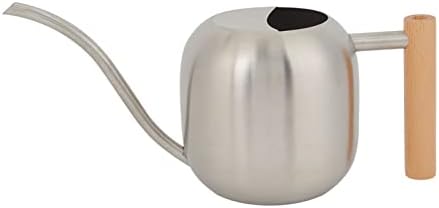 Tyenaza Watering Can Indoor Plants, 1200ML Multipurpose High Capacity Stainless Steel Watering Pot with Long Spout for Indoor Outdoor Plants (Silver) by Tyenaza