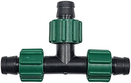 10-Pack - USA MADE - PREMIUM Drip Tape Irrigation Tubing 3 Way Tee (5/8" or .625" - .645") Universal Perma-Loc Connector Barbed Locking Fitting - Fits All Brands 16mm Drip Tape AG Tubing by OneStopOutdoor
