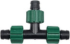 10-Pack - USA MADE - PREMIUM Drip Tape Irrigation Tubing 3 Way Tee (5/8" or .625" - .645") Universal Perma-Loc Connector Barbed Locking Fitting - Fits All Brands 16mm Drip Tape AG Tubing by OneStopOutdoor