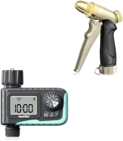 RAINPOINT Sprinkler Timer with Garden Hose Nozzle by RainPoint