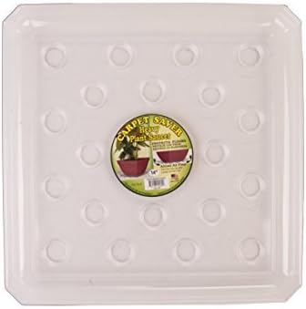 CWP SQDS-1400 Heavy Gauge Footed Square Carpet Saver Saucer, 14-Inch by 14-Inch, Clear (Pack of 4) - Image 4