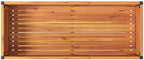 Raised Garden Bed with Shelf, 43.3-Inch Outdoor Wooden Planter Box, Elevated Rectangular Flower Herb Vegetable Container for Patio Balcony - Image 7