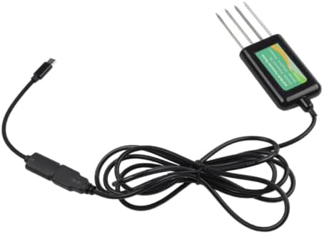 USB Soil Tester NPK Meter, Soil Analyzer for pH Moisture Temperature Salinity Conductivity, IP68 316L Stainless Steel Probe, Real-Time App Monitoring, USB Connection Tool - Image 5