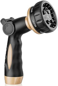 ESOW Garden Hose Nozzle 100% Heavy Duty, Metal Water Hose Nozzle with 7 Spray Patterns, Thumb Control All for Watering Plant & Lawn, Washing Car & Pet by ESOW