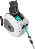 Retractable Garden Hose Reel 65.6 ft 1/2 Inch Hose Any Length Lock Auto Rewind 180 Degree Swivel Bracket Wall Mounted with Nozzle - Image 6
