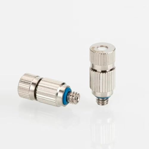 50Pcs High Pressure Misting Nozzles 10/24 UNC - Brass/Stainless Steel (2/3 Sections, 0.1-0.8mm Hole) for Cooling/Greenhouse Stainless Steel-2 Sections 0.6mm hole diameter by Unknown