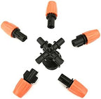 Xiaochen Sprinklers Watering Pipe Fittings 20 Pieces of Five-Fog Cooling Nozzle Micro-Irrigation System Garden Greenhouse Adjustable Sprinkler with 1/2 Inch Connector IT096 (Color : 20PCS) - Image 5
