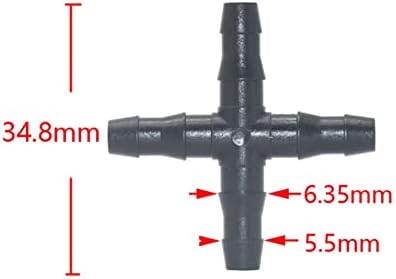 Spray Water Connection 500 Pieces of 3/5 Mm 4/7 Mm Garden Hose Tee Connector 1/8 1/4 Inch Tee Barb Water Connector Reducer Water Divider for Drip Irrigation System - Image 2