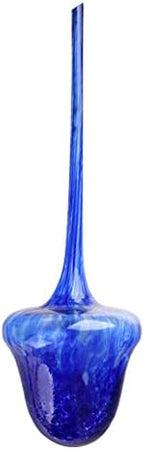 Plant Watering Globes Automatic Glass Watering Bulbs, Glass Ball Planter, Garden Watering Cans Glass drip System, Single Wood Wine Box for Gifting and Storage (Blue) - Image 2