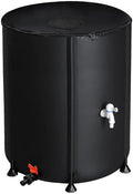 Collapsible Rain Barrel,Portable Water Storage Tank,Rainwater Collection System Downspout,Water Catcher Container with Filter Spigot Overflow Kit (50 Gallon) by Ynredee