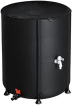 Collapsible Rain Barrel,Portable Water Storage Tank,Rainwater Collection System Downspout,Water Catcher Container with Filter Spigot Overflow Kit (50 Gallon) by Ynredee