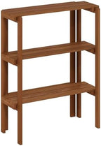 Furinno TIOMAN Plant Shelf, 3-Tier Plant Stand, Display Shelf, for Multiple Pot, Easy Toolless Assembly, Patio, Balcony, Garden, Natural - Image 5