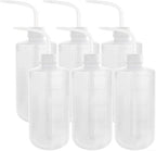6 Pack 500ml Plastic Squirt Bottle Lab Wash Bottle with Angled Spout - Leak for proof LDPE Squeeze Bottle for Tattoo Plant Watering by Unknown
