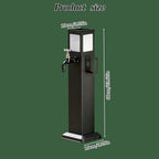 Solar Light Garden Water Column, Stainless Steel Hose Stand with Double Faucets, Outdoor Vertical Antifreeze Garden Watering Post, Outdoor Water Dispenser(16 * 60cm) - Image 7
