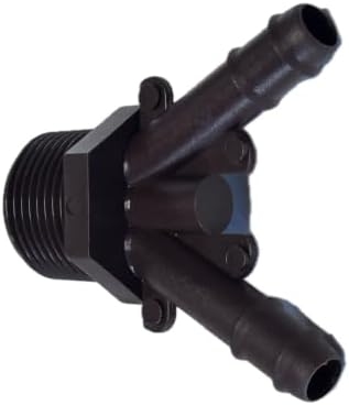 NETAFITM Drip Irrigation Barbed Fittings,3/8" 12MM Black Drip Tubing Coupler Elbow Tee Reducer (Threaded Male Adapter - 12mm 'V' 2-Way X 3/4" MPT, 25 Count) - Image 2