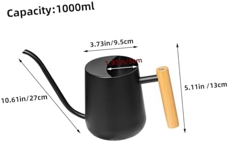 Stainless Steel Watering Can and Wooden Handle with Long Spout 1000ml - Image 2