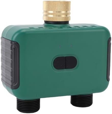 Bewinner Smart Dual Zone Water Timer, WiFi Outdoor Sprinkler Controller with 2 Outlets, Tuya App Support, IP55 Garden Hose Timer, G3/4" Brass Inlet, LCD Display for Irrigation by Bewinner
