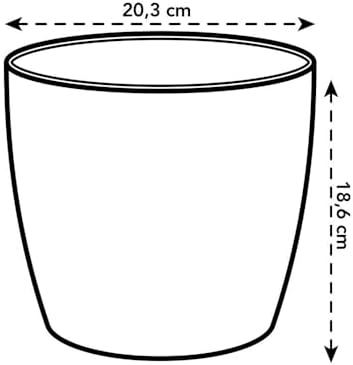 elho Brussels Round 20cm Flower Pot - Mild Terra - Image 4