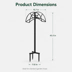 Garden Hose Holder Stand, In-Ground Outdoor Hose Storage - Image 3