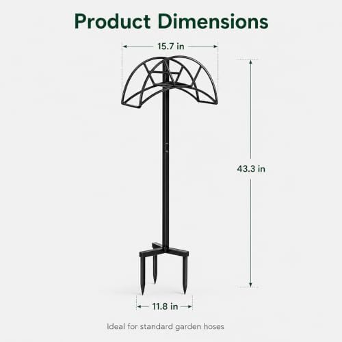 Hose Rack For Garden, Freestanding In-Ground Hose Holder - Image 4