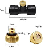Outdoor Misting Cooling System Kit With 12V Pump,DIY Outdoor Mist Irrigation Cooling System With 3/4”Adapter And Brass Mist Nozzle, Water Mister for Irrigation, Garden, Home,9m/29.5ft Tube + 11Nozzles - Image 5