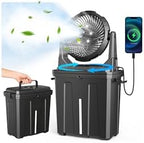 Ausic 2026 Upgraded 10″ 9L Oscillating Portable Misting Fan With Light, [Max 55Hrs] Golf Cart Mister Fan for Outside Patios, Outdoor Rechargeable Battery Operated Water Cool Fan-3 Spray Misters by Ausic