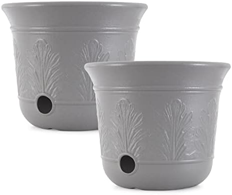 Suncast 2 Pack 300 Foot Heavy Duty 5 Gallon Decorative Plastic Hose Pot for Expandable and Lightweight Hoses, Ideal for Garden, Patio and Backyard Use by Suncast