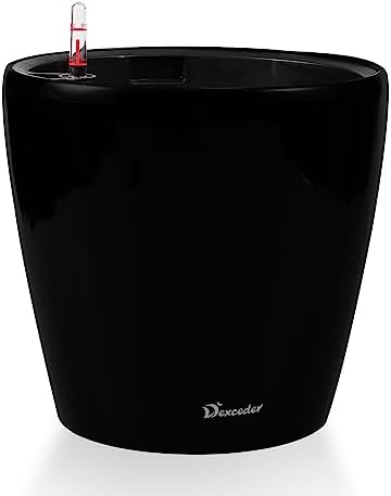 Dexceder 18x17 Self Watering Planter with Wheels (Black Matte) by Dexceder
