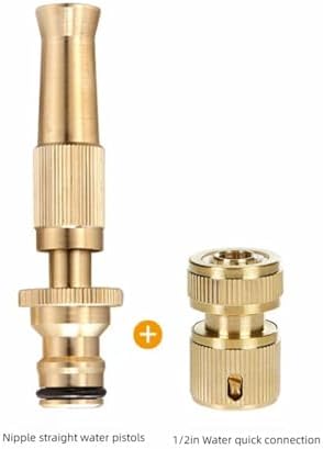 Expandable Garden Hose Repair Kit 3 Sets Brass Hose Connector with High-Pressure Pipe Nozzle Adjustable Garden Sprayer with Powerful Nozzles(Set A) - Image 2