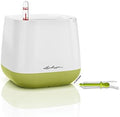 Lechuza Yula Self-Watering Garden Planter, White/Pistachio, 17" x 17" x 13" by LECHUZA