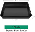 Saucers for Flower Pots, Square Plant Saucer 12 Inch 5 Pack, Planter Trays for Flower Pots, Plant Water Catcher Drip Dishes, Plastic Bottom Watering Plates Indoors and Outdoors - White - Image 7