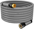 YOTOO Heavy Duty Hybrid Garden Water Hose 5/8-Inch by 50-Feet 150 PSI Kink Resistant, Flexible with Swivel Grip Handle and 3/4" GHT Solid Brass Fittings, Gray by YOTOO