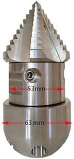 1" Rotating Nozzle High Pressure Rotating Nozzle Sewer Mine Cleaning Water Gun Nozzle Sludge Side 4 Rear 6 Holes(1 female 100LPM) - Image 5