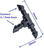 Exquisite Upgrade T Barbed for 4/7 mm Tube 3-Way Hose Splitters for Garden Drip Irrigation Hose Connector 1/4 Inch Hose 50 Pcs Durable - Image 2