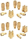 Coupler and Plug Kit (28 Piece), Automotive Type C, 1/4 Inch NPT, Solid Brass Quick Connect Air Fittings Set by TTANYAHARDWARE