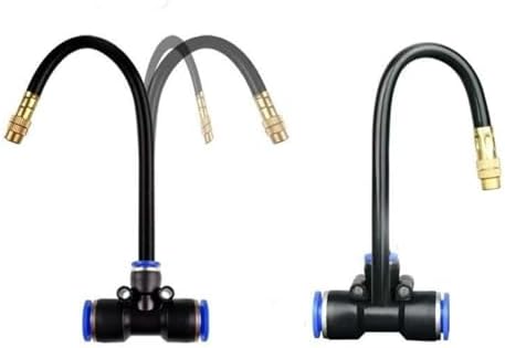 Brass Mist Nozzle + tee with Bendable Built-in Hose, Suitable for Outdoor Watering Systems, Water Mist Nozzle Threaded Sprayer 1.1 mm (0.043 in) Atomizing Nozzle + 12mm tee Belt 50pc by Unknown