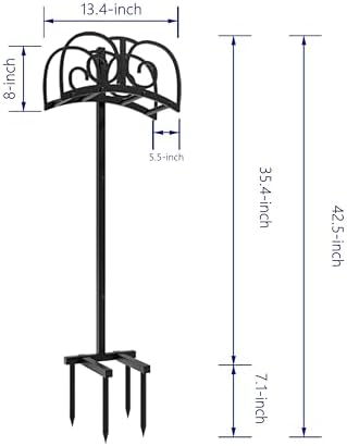 Upgraded Garden Hose Holder Stand with 4 Spikes - Heavy Duty Metal Water Hose Reel, Hose Organizer, Holds 150ft Hose for Outside Yard Lawn, Black - Image 3