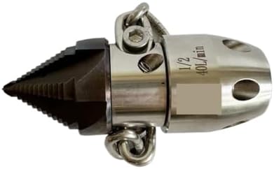 3/8 1/2 40L 100L High Pressure 360° Rotating Sewer Jetter Pagoda Cleaning Nozzle Chains Unclog for Drainage System 300bar(3I8 Female 60LPM) - Image 3