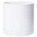 D'vine Dev Plastic Planter Pot with Saucer, 16 in, White, 74-X-A-5 by DvineDevPlanterPotsandStand