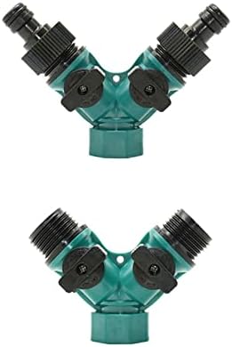 3/4 Thread 2-Way Garden Tap Hose Splitter Y Type with Nipple Quick Connector Irrigation Valve Garden Water Adapter 20Pcs (Color : US Thread x B) by Unknown